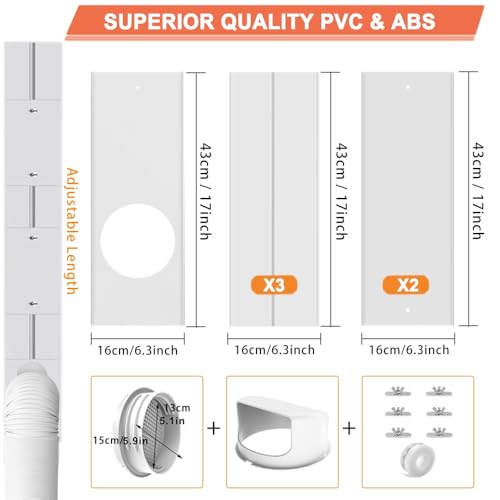 Portable Air Conditioner 6-Piece Window Seal Kit - Sliding Windows & Doors